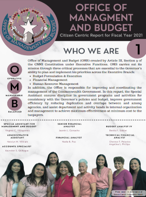 2021 Office of Management and Budget Citizen Centric Report cover art