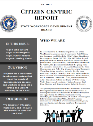 2021 SWDB Citizen Centric Report cover art